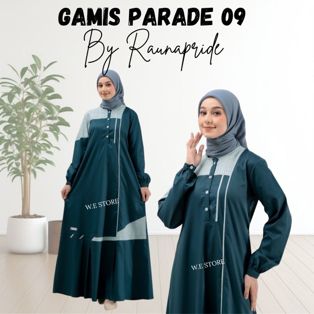 RAUNAPRIDE GAMIS PARADE RGD 09 BLUE GAMIS SIMPLE GAMIS DEWASA RAUNA TERBARU
