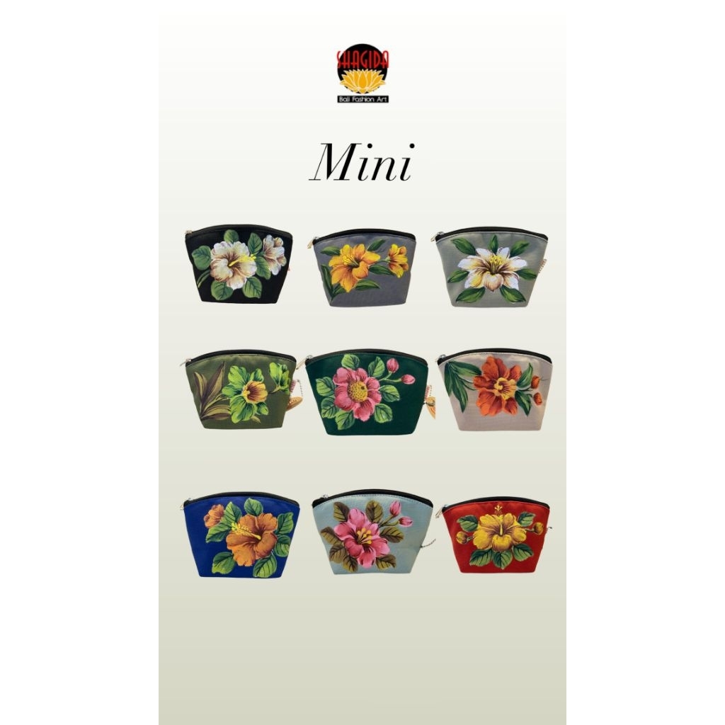Pouch Makeup / Dompet Kosmetik Lukis Mini SHAGIDA • Souvenir & Oleh - oleh Khas Bali