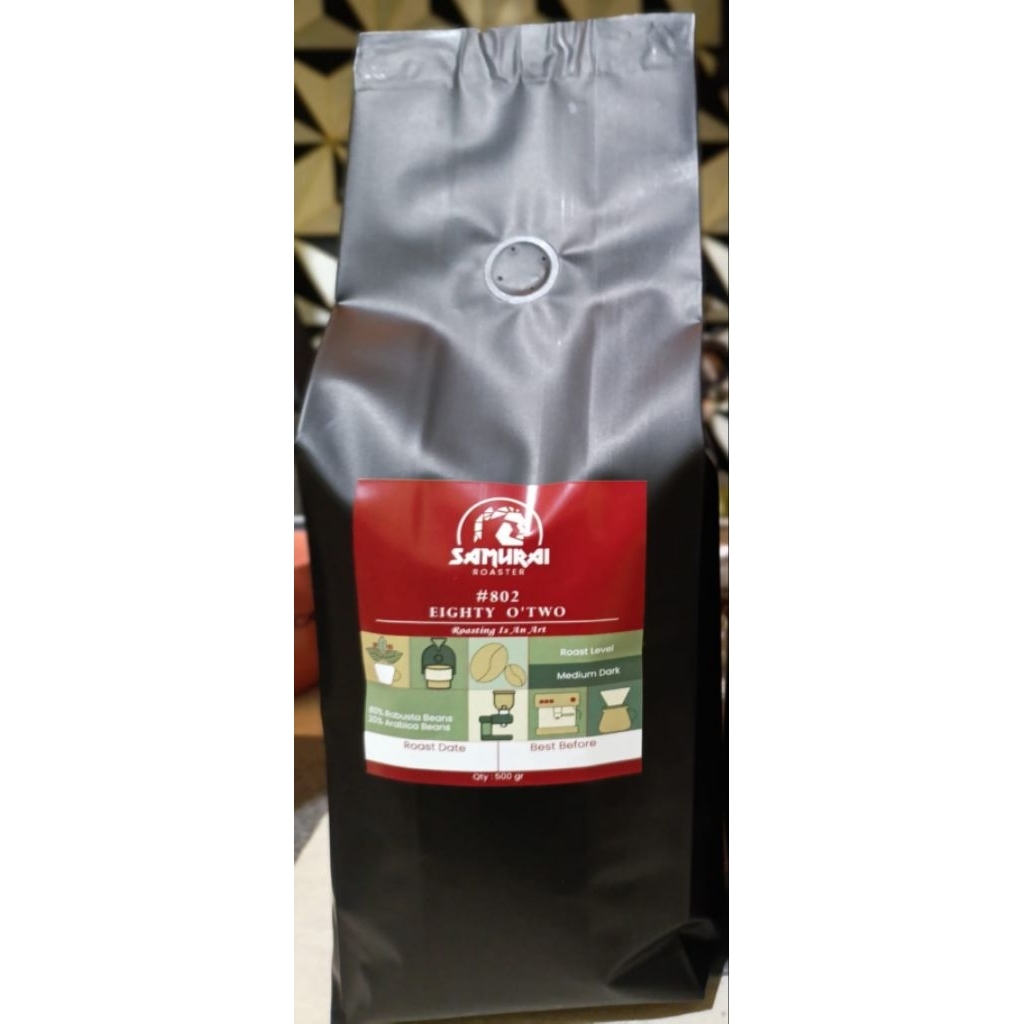 

biji kopi eighty O'two 1kg 80% robusta 20% arabica