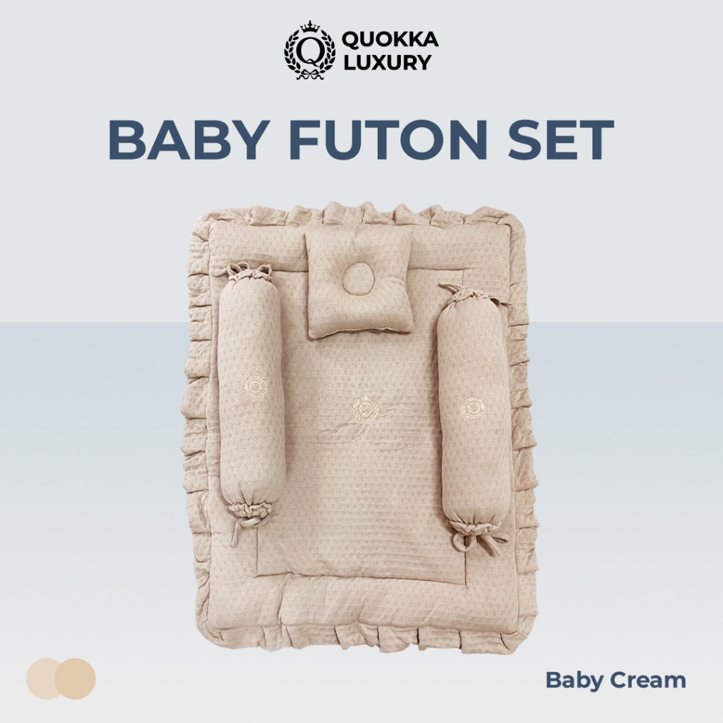 QUOKKA Luxury - Baby Futon Set Premium Matras Bayi Bantal Guling Set Anti Peang