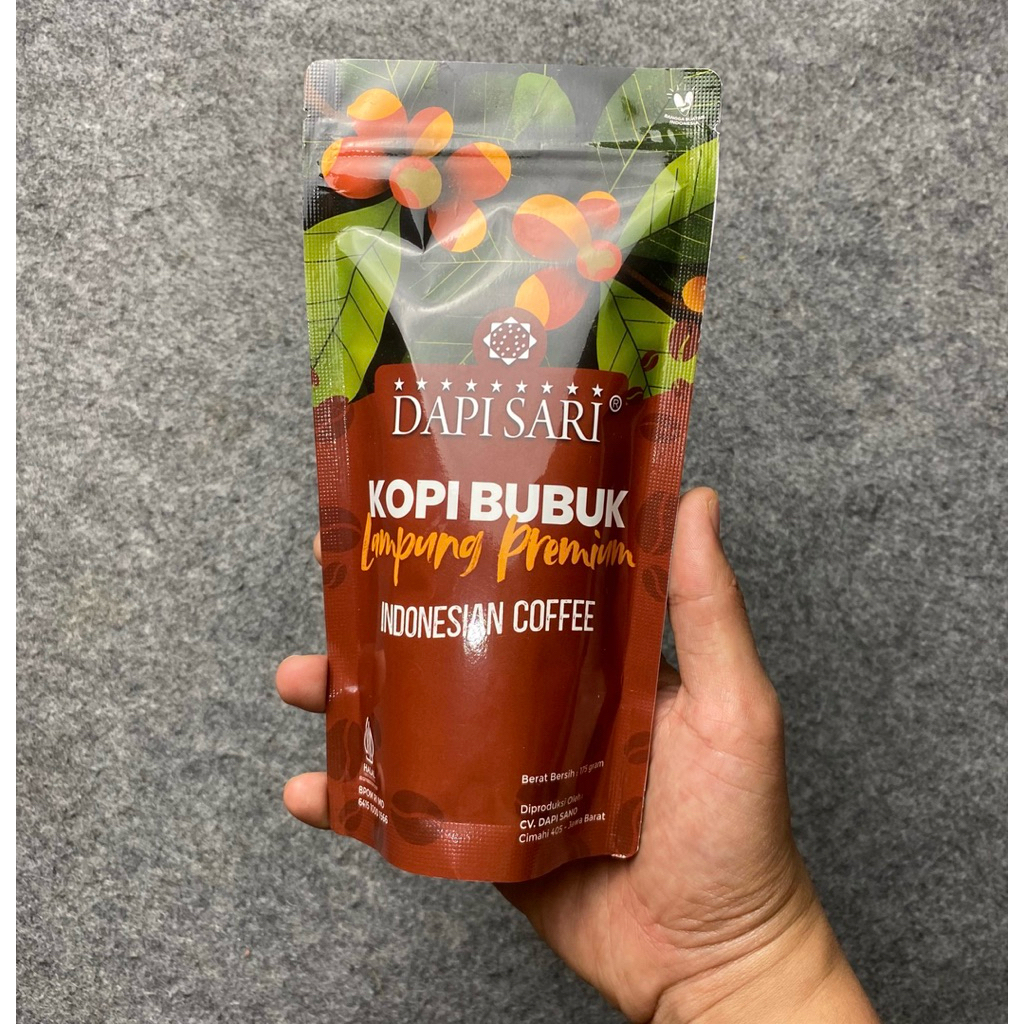 

Kopi Bubuk Dapi Sari Lampung Premium 175gram