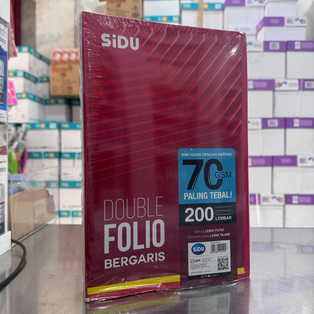 

Kertas double folio bergaris sidu / kertas folio garis 200 lembar ( 1 pak isi 200lbr)