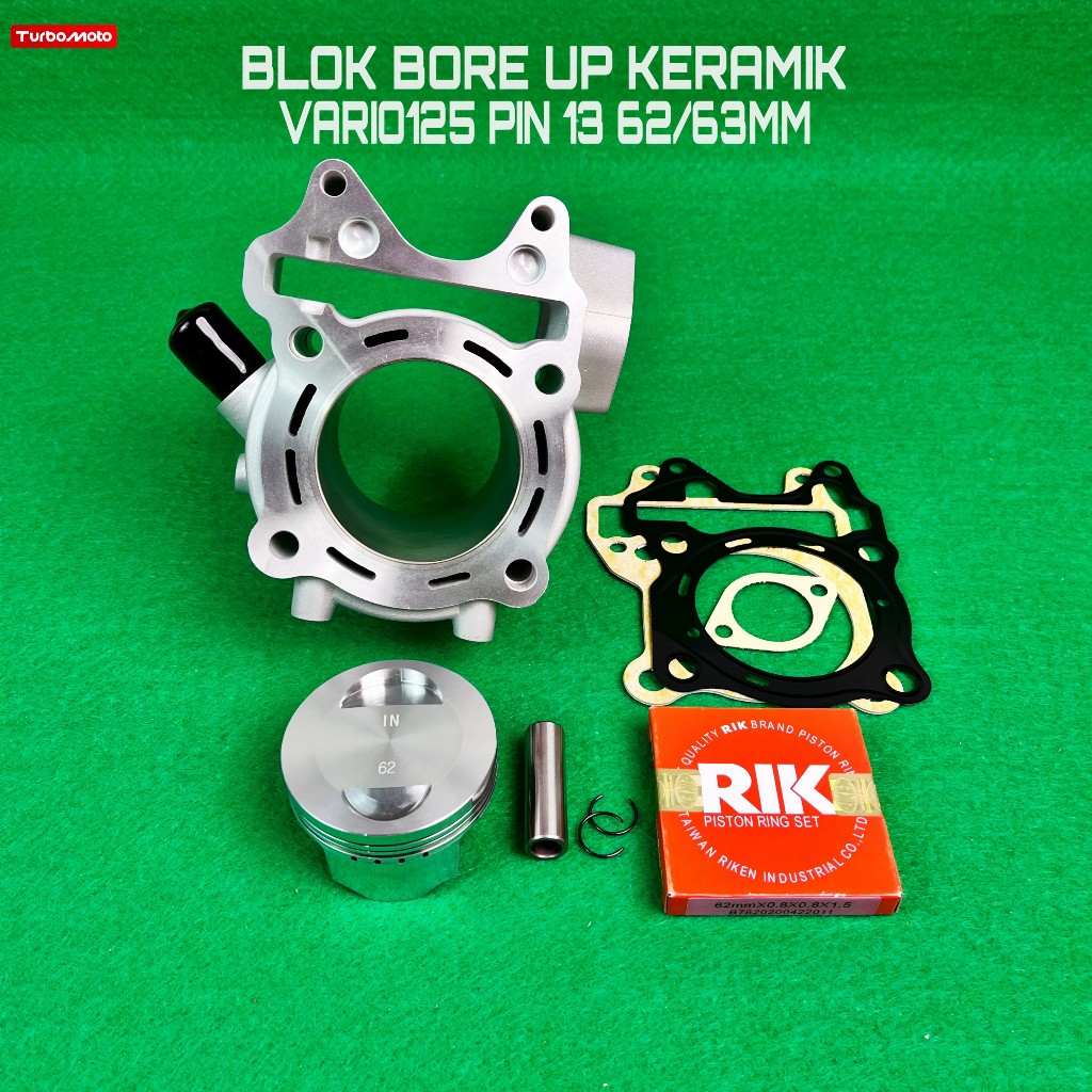 BLOK SEHER BORING BORE UP KERAMIK CERAMIX VARIO 125 PIN 13 62MM 63MM
