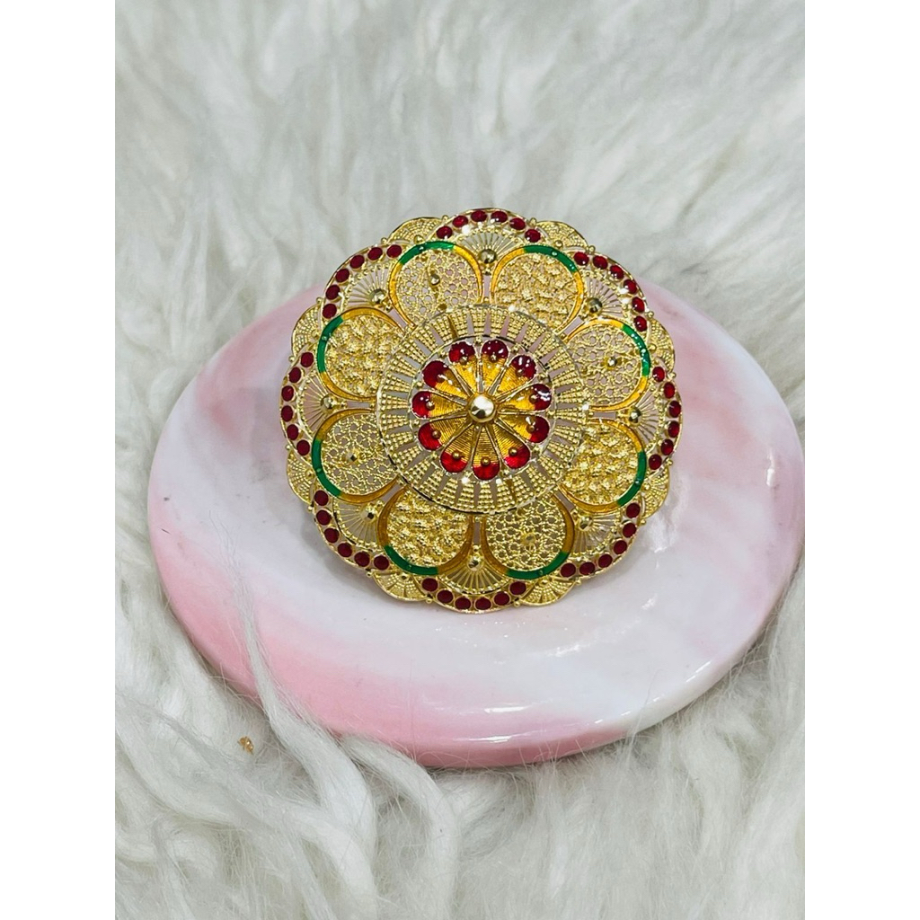 cincin kerawang motif dubai big jumbo uk 15 adjustable emas asli kadar 700