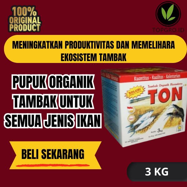 (COD) TON Kemasan 3 KG Nasa Pupuk Tambak Vitamin Ikan Udang Nila Gurame Sidat Kerapu Pakan Suplemen