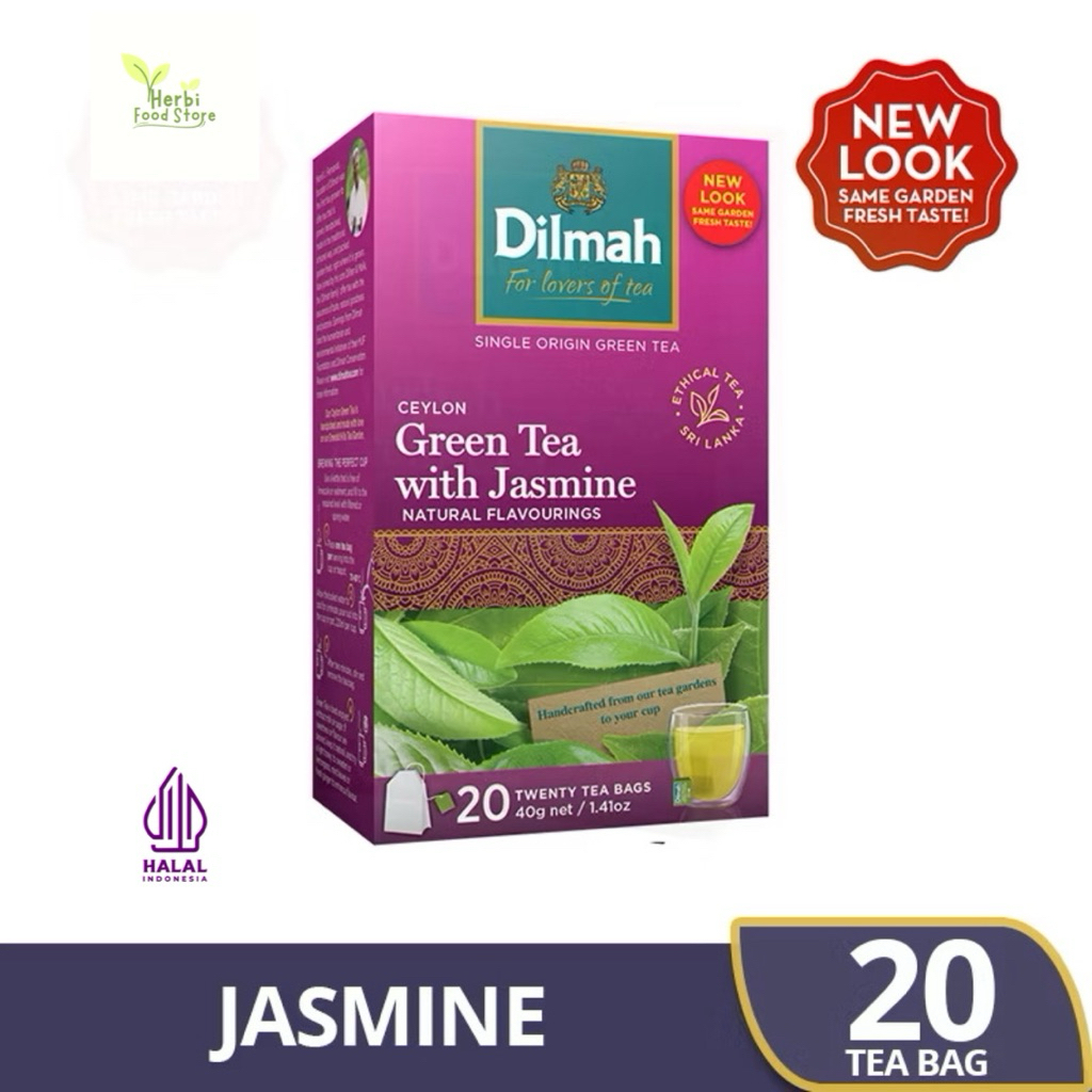 

Dilmah Green Tea Natural Jasmine - Teh Celup Melati Herbal