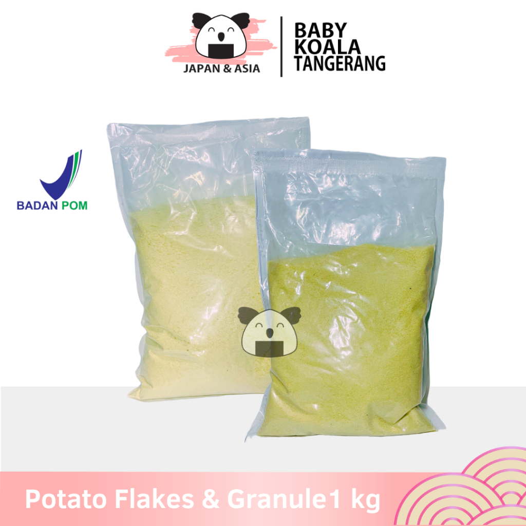 

POTATO FLAKES & GRANULE Dehydrated Tepung Kentang 1 Kg │ for Mashed Potato Import -BKT