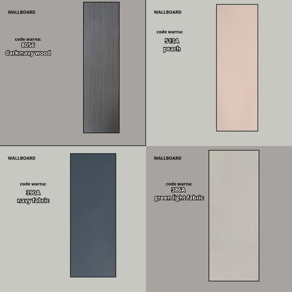 Wallboard PVC Bermacam Warna Indoor / Wallboard PVC / Wall Board / Panel Dinding Berwarna / Panel PV