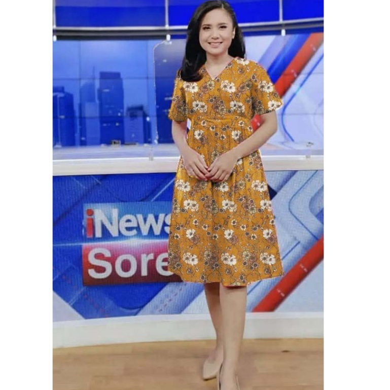 RANNY Daster Nyaman Friendly Gaun Bunga Lengan Pendek