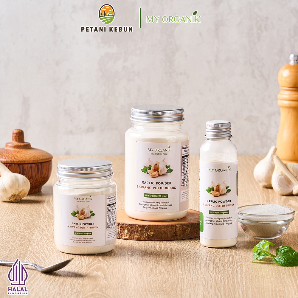 

MY ORGANIK BAWANG PUTIH BUBUK MURNI PREMIUM ASLI TANPA CAMPURAN ASLI 100% ORIGINAL / PURE GARLIC POWDER ORGANIC
