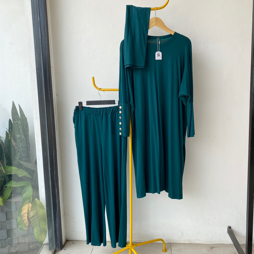 Oneset Kulot Tunik Bahan Rayon Spandex