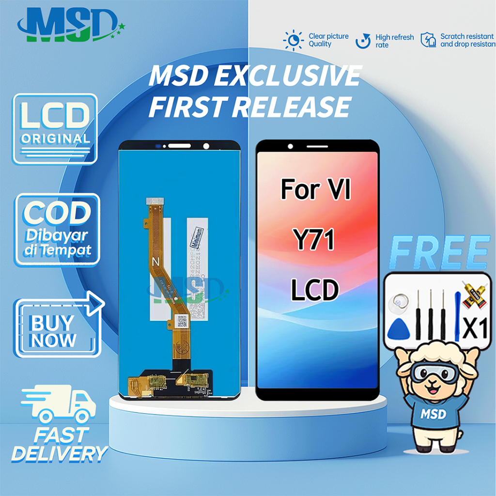 LCD For VIVO Y71 UNIVERSAL FULLSET Touchscreen LCD HP OG ASUGAR/MSD