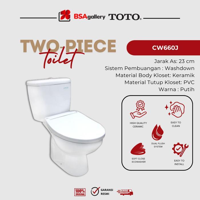 KLOSET DUDUK TOTO CW660 ECO / KLOSET DUDUK DUOBLOK TOTO ORIGINAL