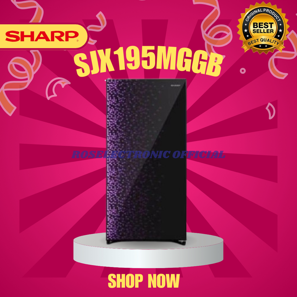 KULKAS SHARP 1 PINTU SJX195MGGB 128L/SJX-195MGGB/SJX 195MGGB/SHARP KULKAS 1 PINTU ORIGINAL GARANSI