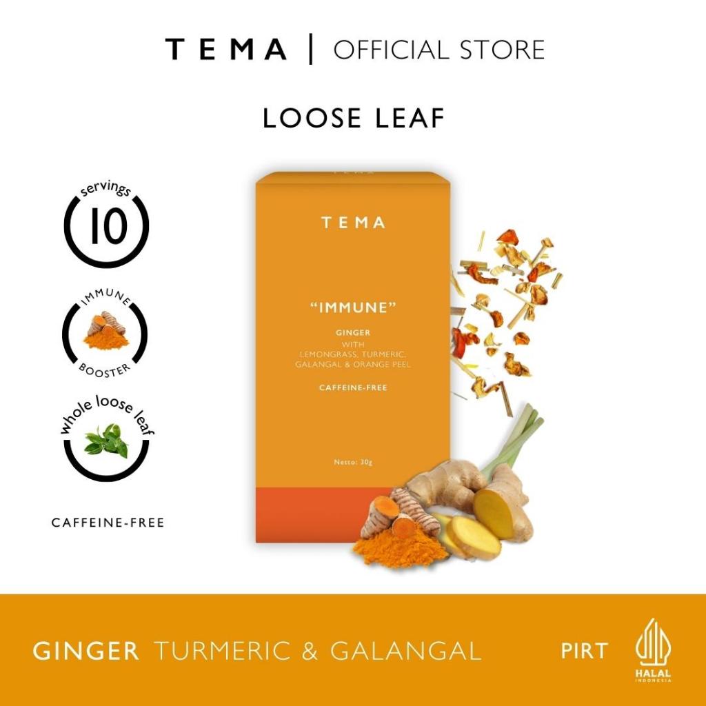 

Ginger Lemongrass Tea | Teh Jahe Serai | Immune - TEMA Tea | Loose Leaf 10 Servings | Herbal Tea