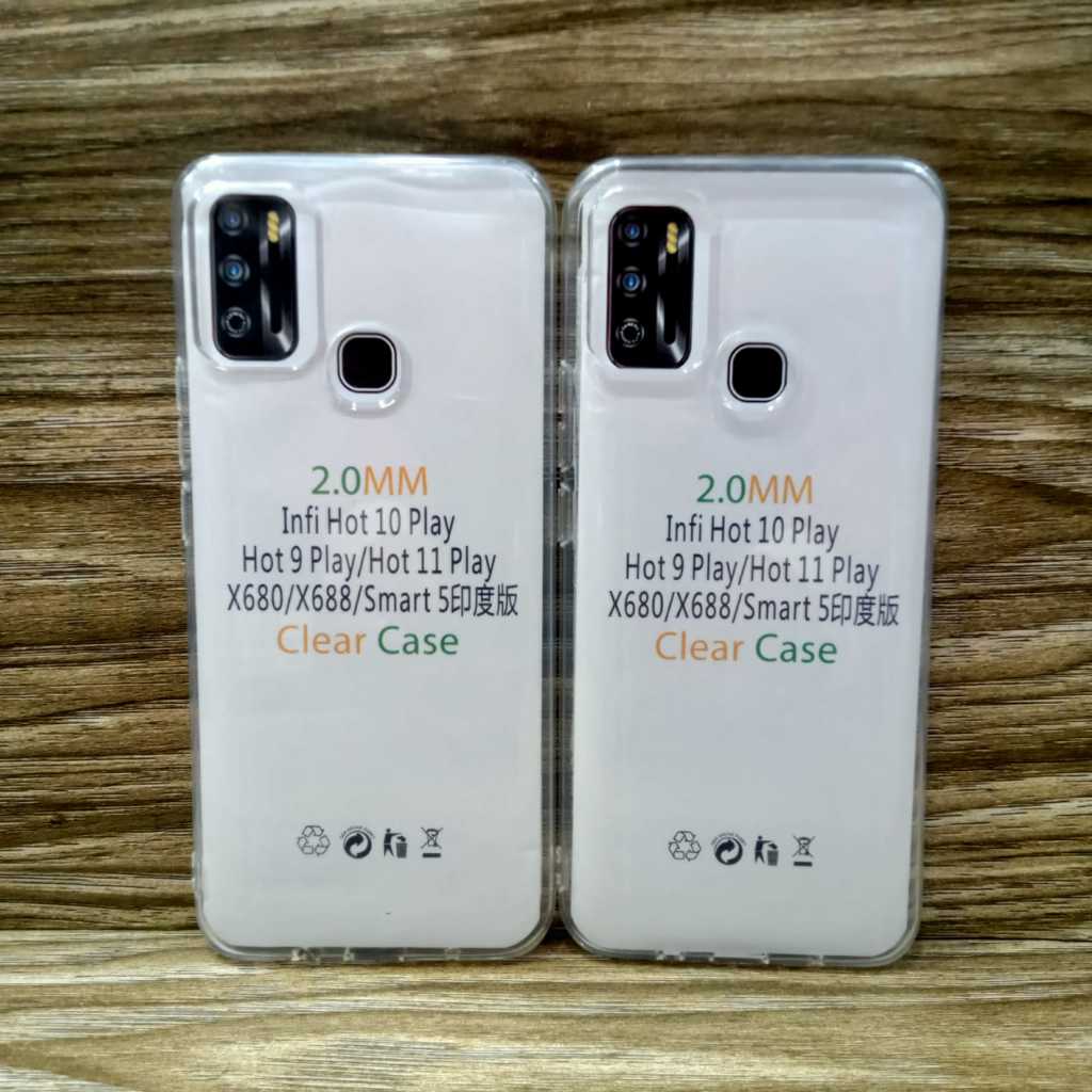 INFINIX HOT 9 PLAY / INFINIX HOT 10 PLAY / INFINIX HOT 11 PLAY Silikon Bening Tebal 2.00mm Transpara