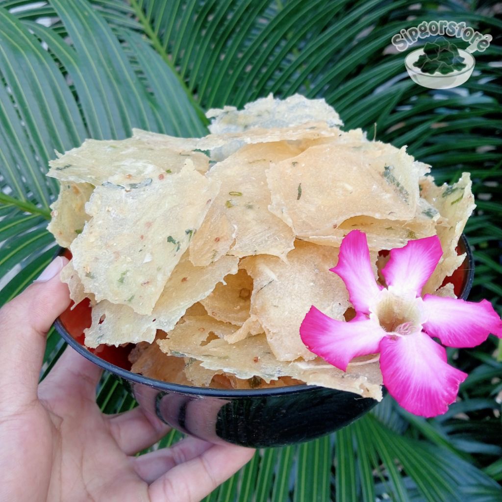 

Opak Singkong mentah Sipgor - Siap Goreng, Renyah Gurih – Kemasan 500g / 1kg