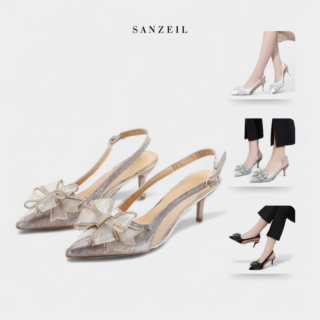 Sanzeil Dewi Sepatu Heels 5cm dan Flat Wanita 4411 Size 35-40