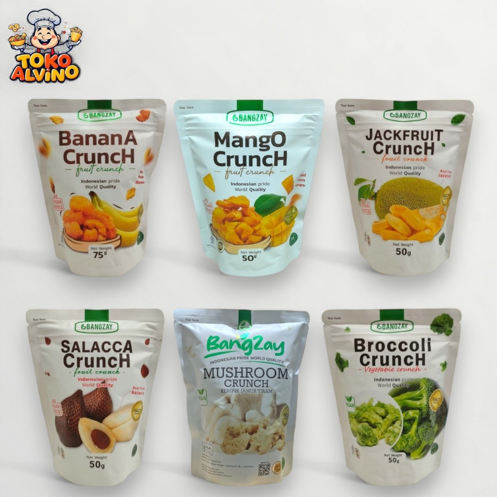 

KERIPIK BUAH DAN SAYUR BANGZAY | KERIPIK NANGKA, MANGGA, PISANG, SALAK, APEL, BROKOLI, JAMUR TIRAM