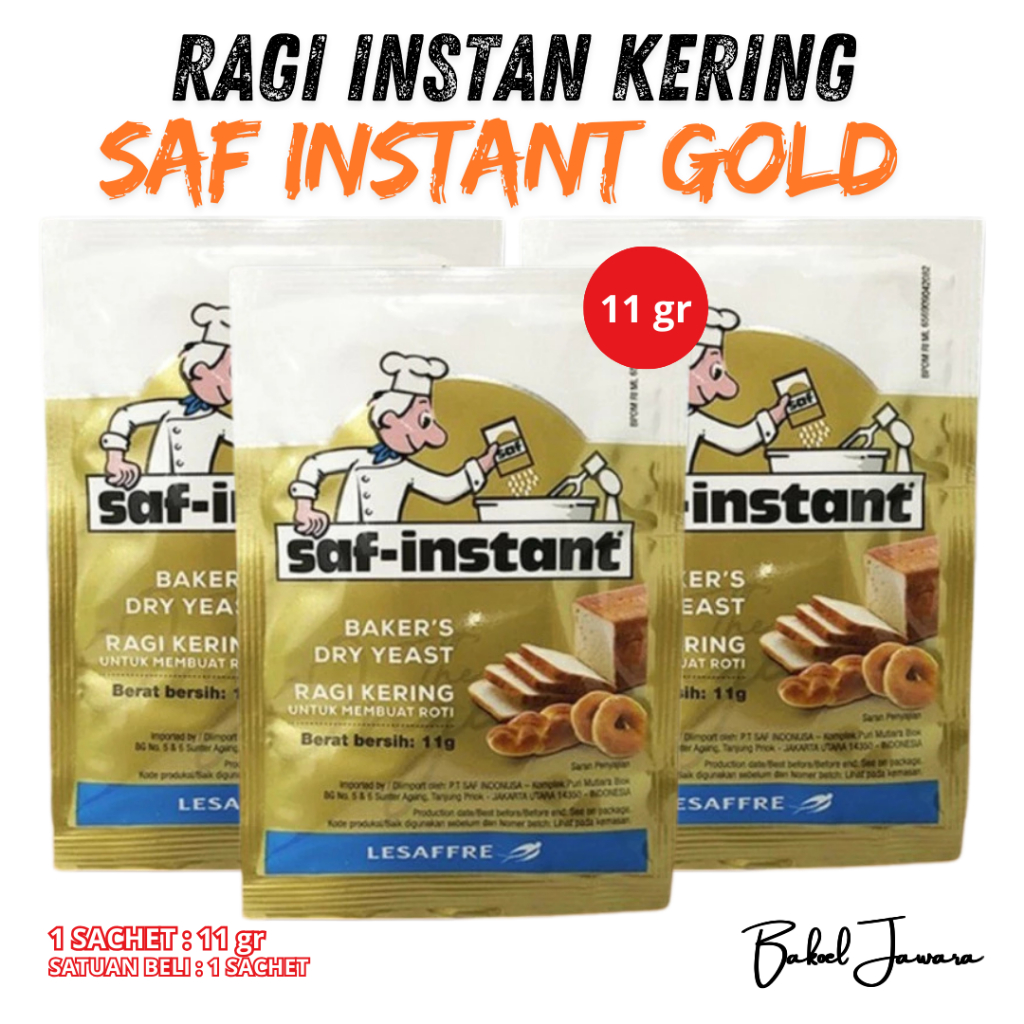 

( 1 PCS 11 gr ) SAF INSTANT GOLD / FERMIPAN PAKMAYA RAGI INSTANT KERING DRY YEAST PENGEMBANG ADONAN