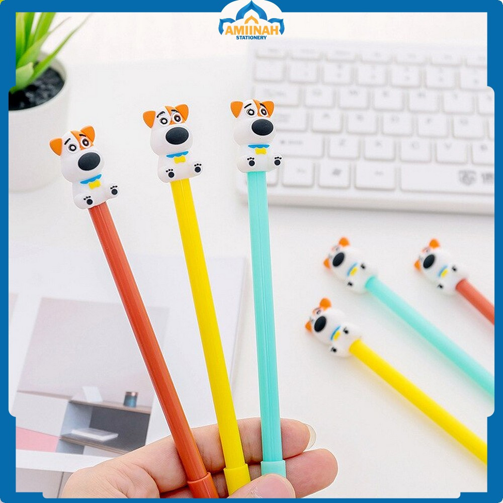 

Pena Cair Doggie Perlengkapan Alat Tulis Sekolah Kantor Ballpoint Korean Style / Pulpen Gel Karakter Puppy Lucu 0.5mm Motif Polos Amiinah Stationery A47