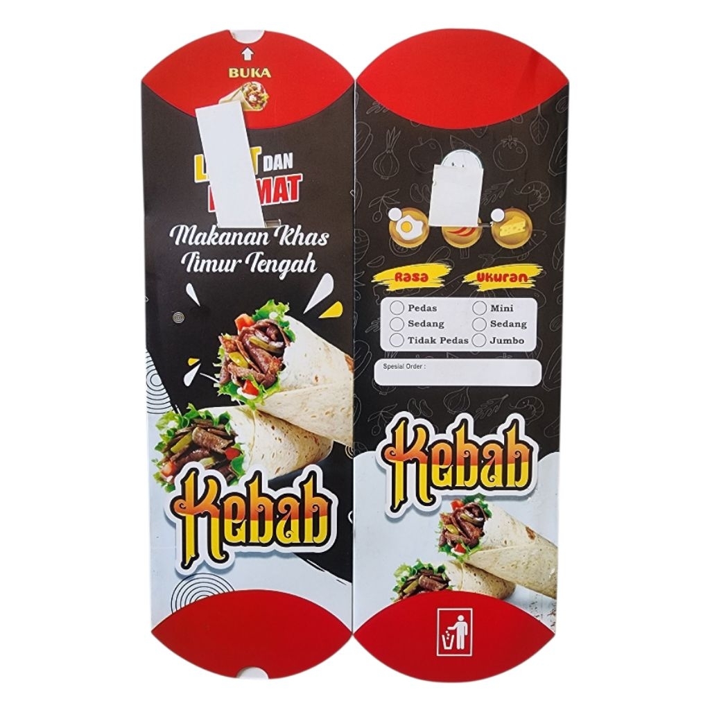 

100 PCS KERTAS KEBAB JUMBO/KEMASAN KEBAB/BUNGKUS KEBAB