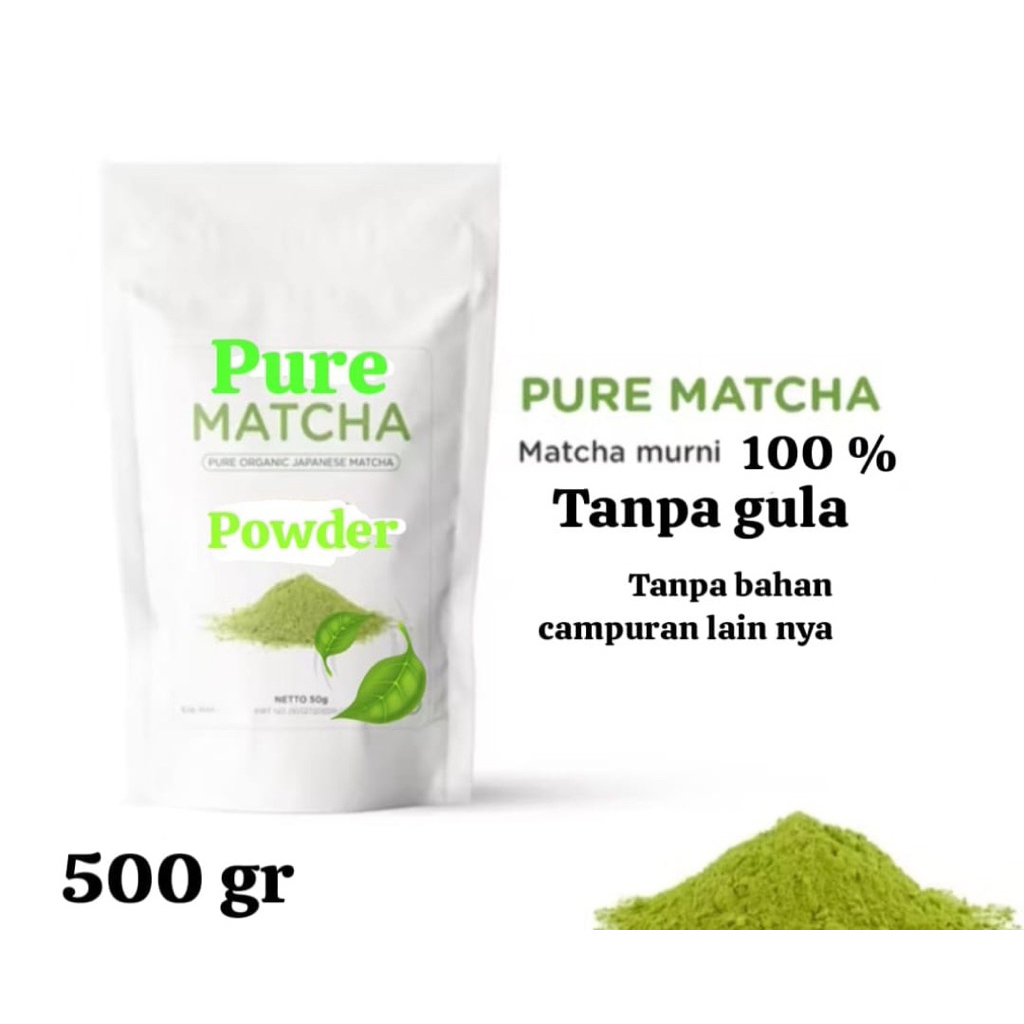 

Pure Matcha Powder 500gr - 100%Bubuk Matcha Premium Japan