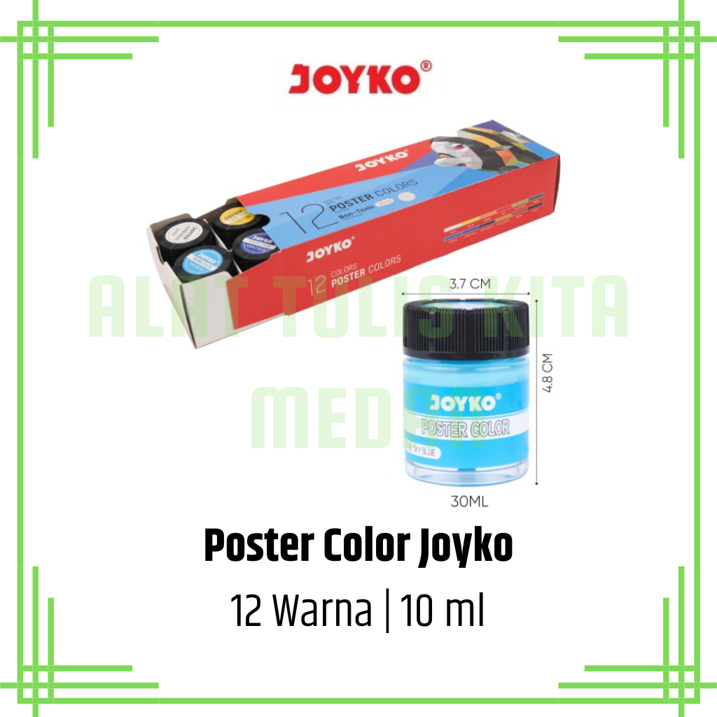 

Poster Color Joyko 12Warna 10ML / Cat Poster Joyko 12Warna 10ML / Poser Colour Joyko 12Warna 10ML