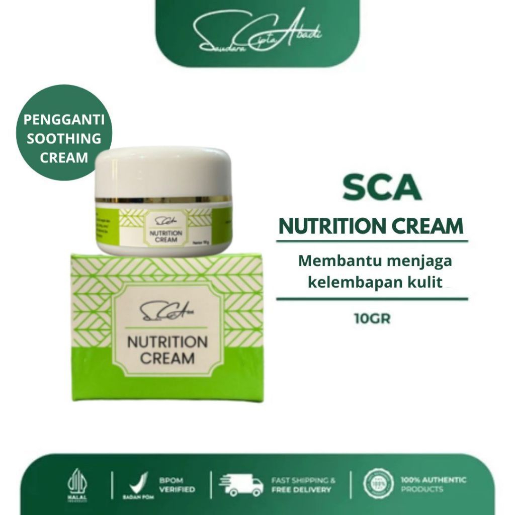 SCA - Nutrition Cream (Soothing Cream) - Cream Wajah Untuk Membantu Menjaga Kelembapan Kulit