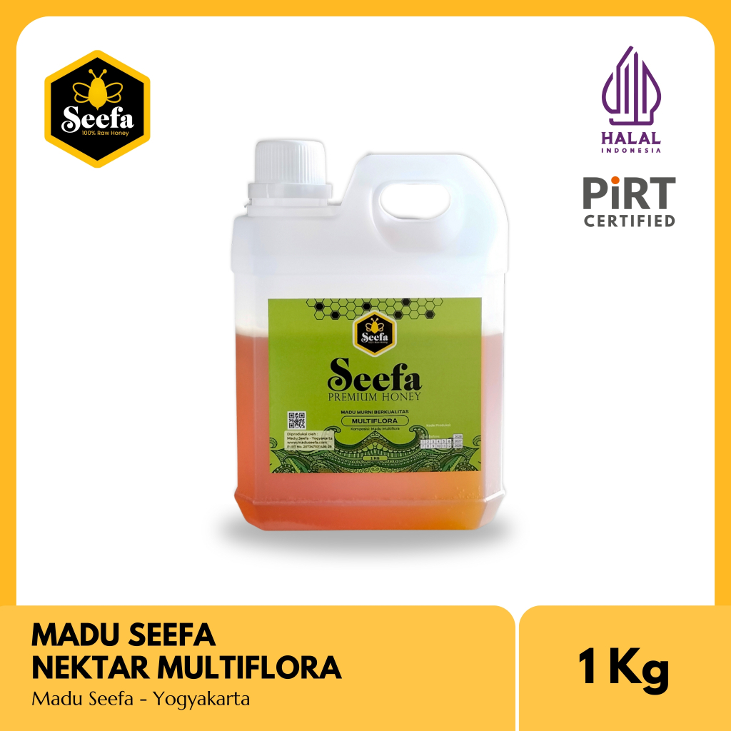 

Madu Multiflora Murni Seefa Raw Honey 1 Kg Halal Free Sendok Kayu