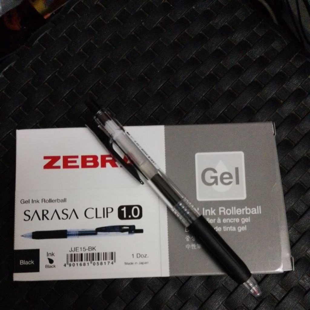 

pulpen gel zebra sarasa clip 1.0mm hitam 1 pack