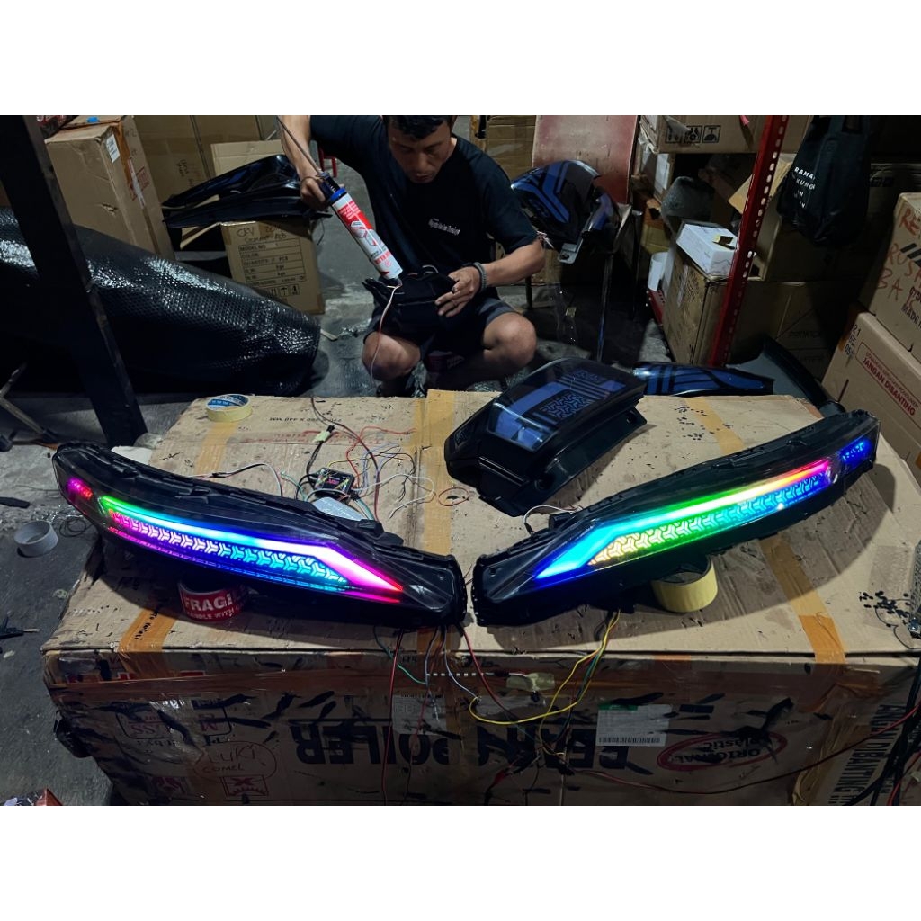 DRL atas XPANDER 2022 custom RGB Matrix APLIKASI