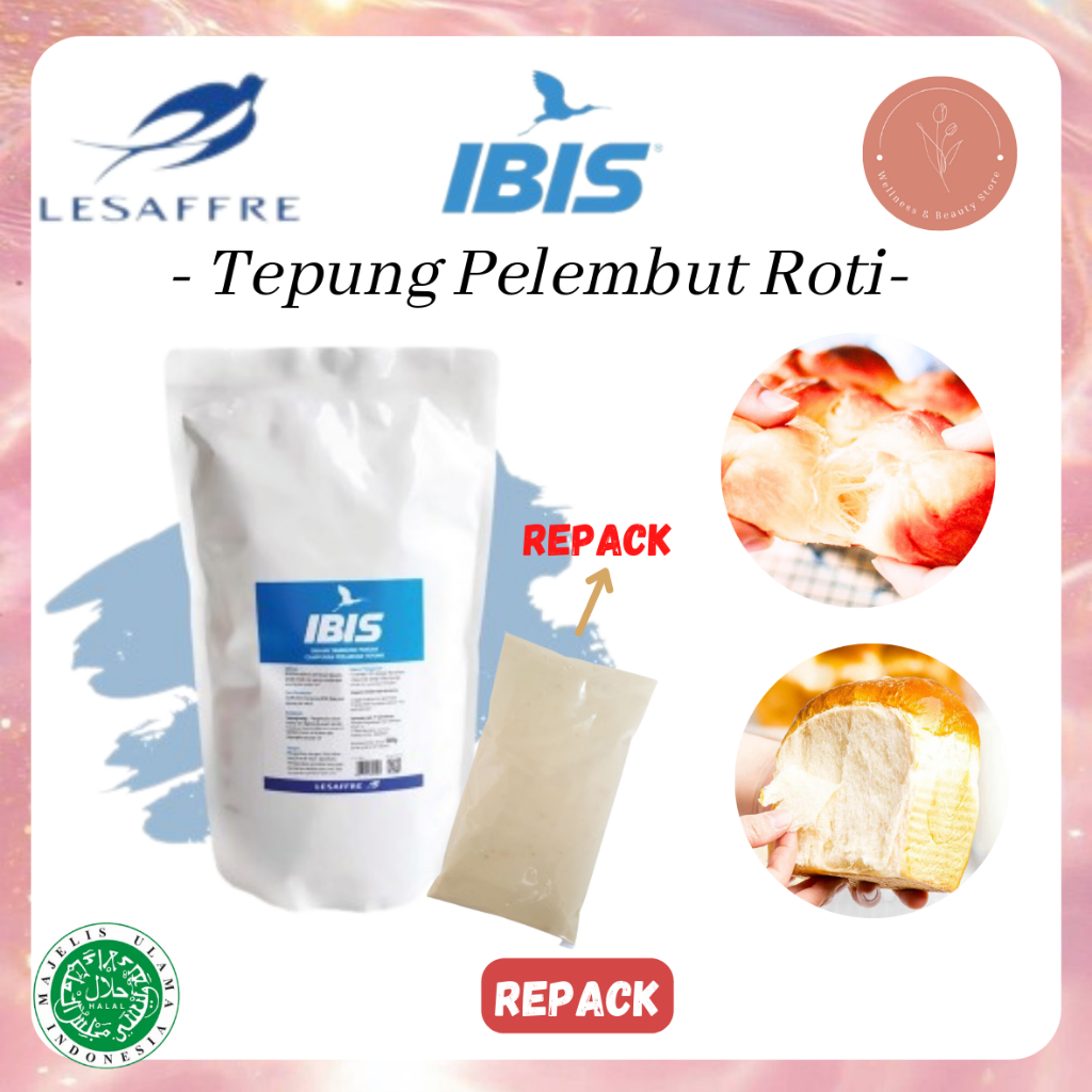 

IBIS BLUE, Pelembut Roti REPACK 100 G / ADONAN BAHAN ROTI SOFTENER