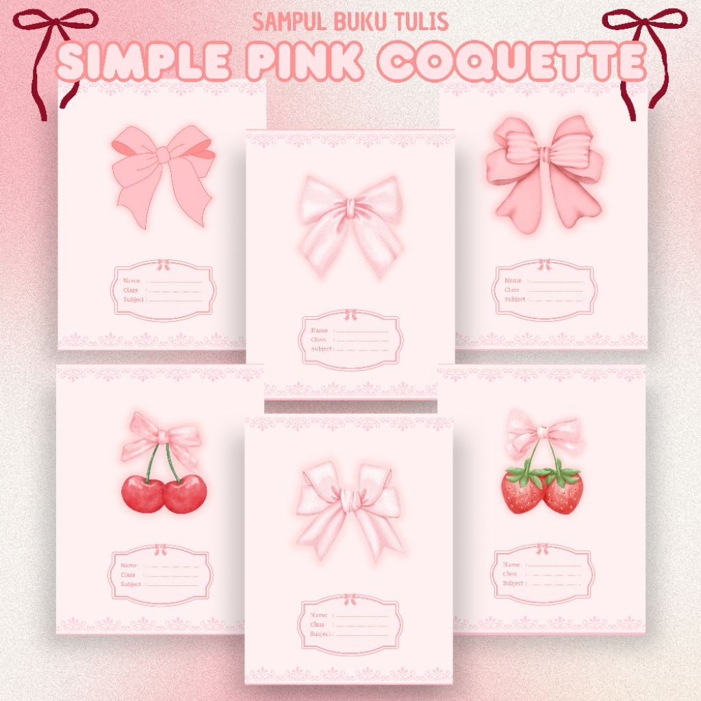 

[10Lembar] SAMPUL BUKU TULIS SIDU SIMPLE PINK COQUETTE