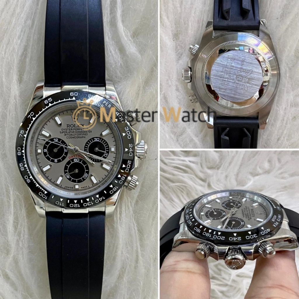 COD Rolex Daytona Chronograph Automatic Solid Steel 40mm Rubber Strap