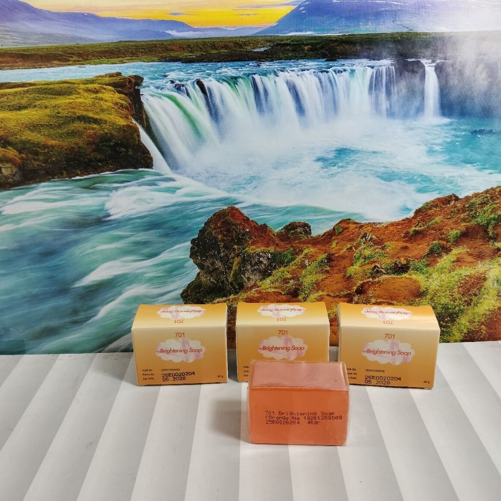 3 PCS BRIGHTENING SOAP 701 ORANGE BPOM