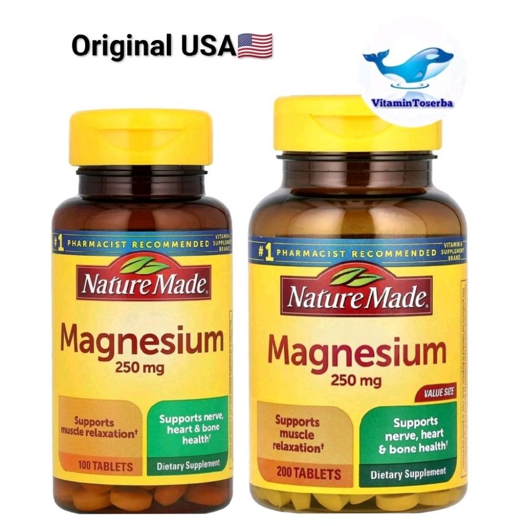 Nature Made Magnesium 250 mg / 250mg 100 Tablets