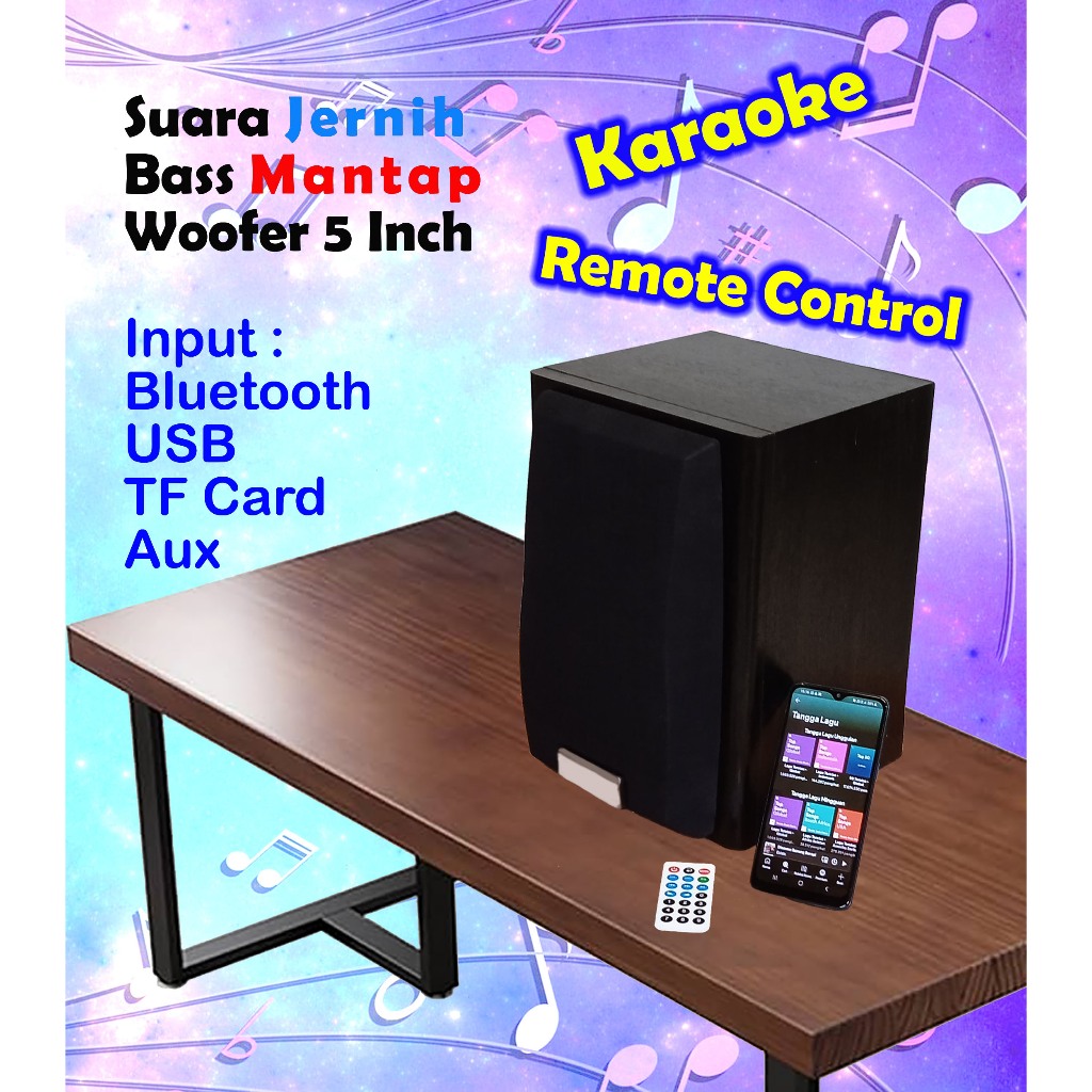 Speaker Aktif Rakitan Ex Aiwa Woofer 5 Inch Bass Mantap