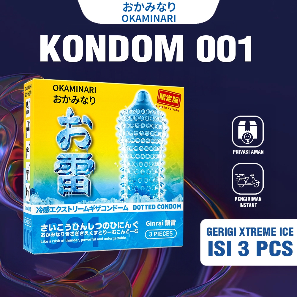 Kondom Gerigi Xtreme Ice Okaminari - Condom 001 Ginrai 3pcs
