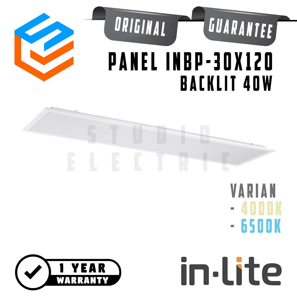 Inlite INBP-30120 LED Lampu Downlight 30X120 Backlit Slim Panel 40W Kuning / Putih - In-Lite 40 W 40