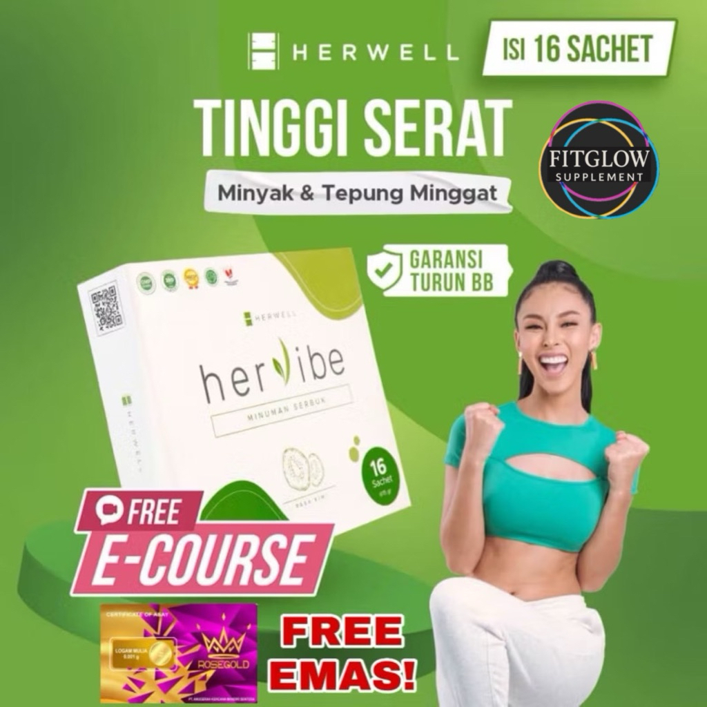 

[BONUS EMAS!] HERVIBE 1 BOX 16 sachet HERSLIM HERLEAN HERWELL Diet Detox Slimming Meal Replacement Fat Burner HALAL BPOM