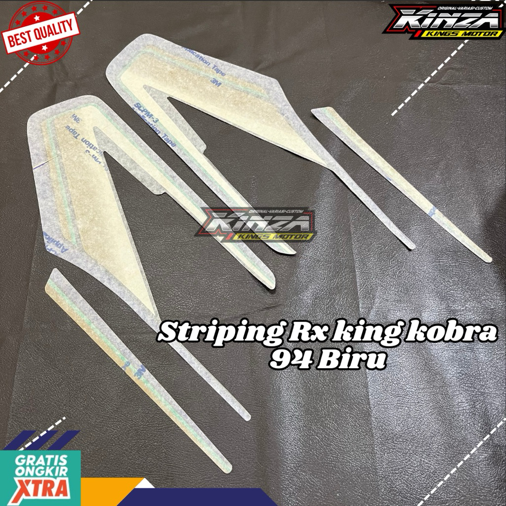 STRIPING STIKER FULLSET RXKIG RX KING KOBRA COBRA OLD 94 BIRU