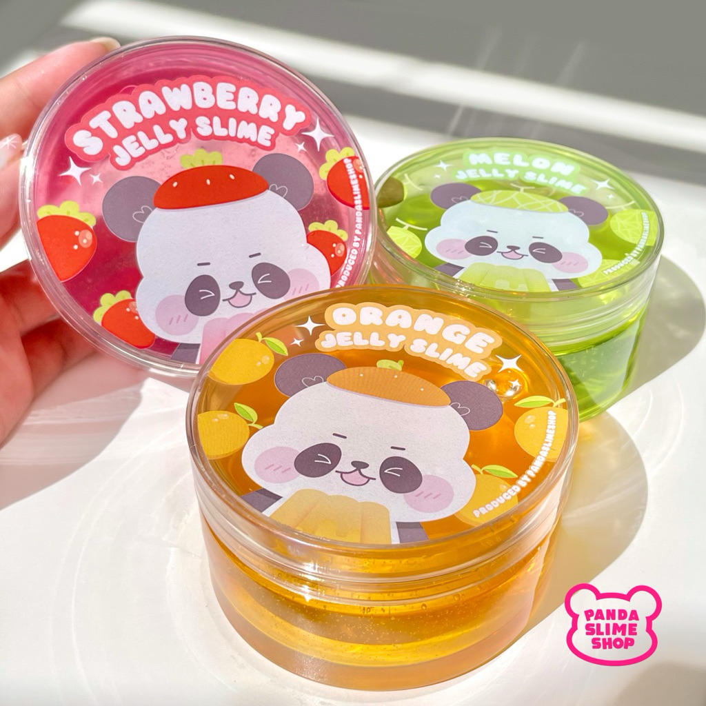 jelly slime by pandaslimeshop / clear slime / jiggly slime / slime best seller / mainan anak / maina