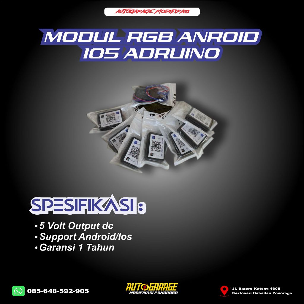 Modul RGB adrunio Running sein + mundur & rem(setting pasword)