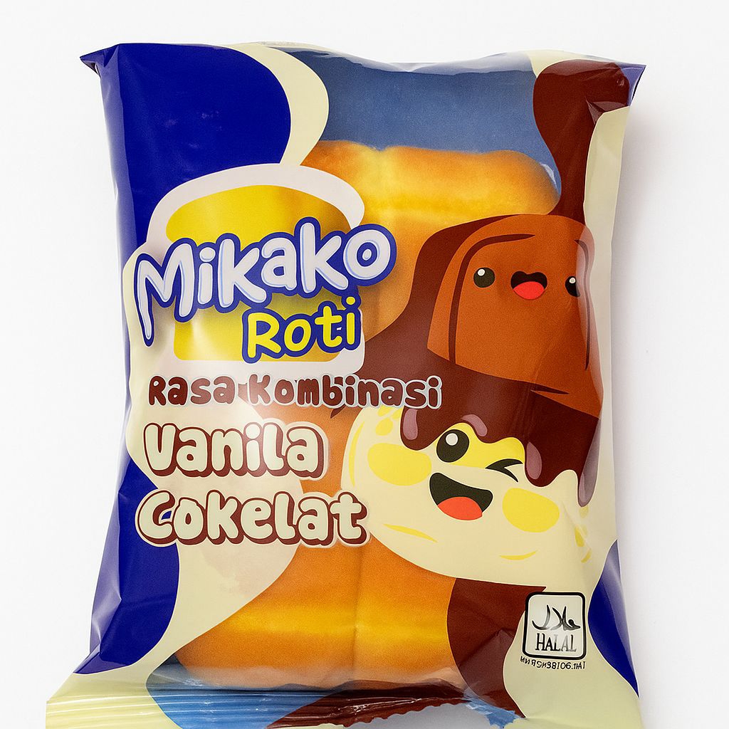 

Mikako Roti Rasa Kombinasi Vanila Cokelat – Roti Lembut Isi Krim