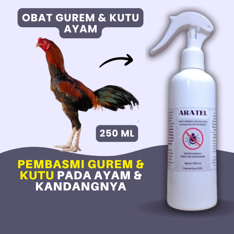 Obat Gurem Sieur Dan Pembasmi Kutu Ayam Cair Spray Semprot 250ml