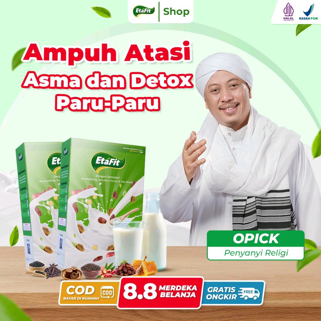 

Paket 1 Box ETAFIT - Susu Kambing Etawa Murni 100% -Solusi Asma Paru Paru Pneumonia Radang Selaput Dada Empiema
