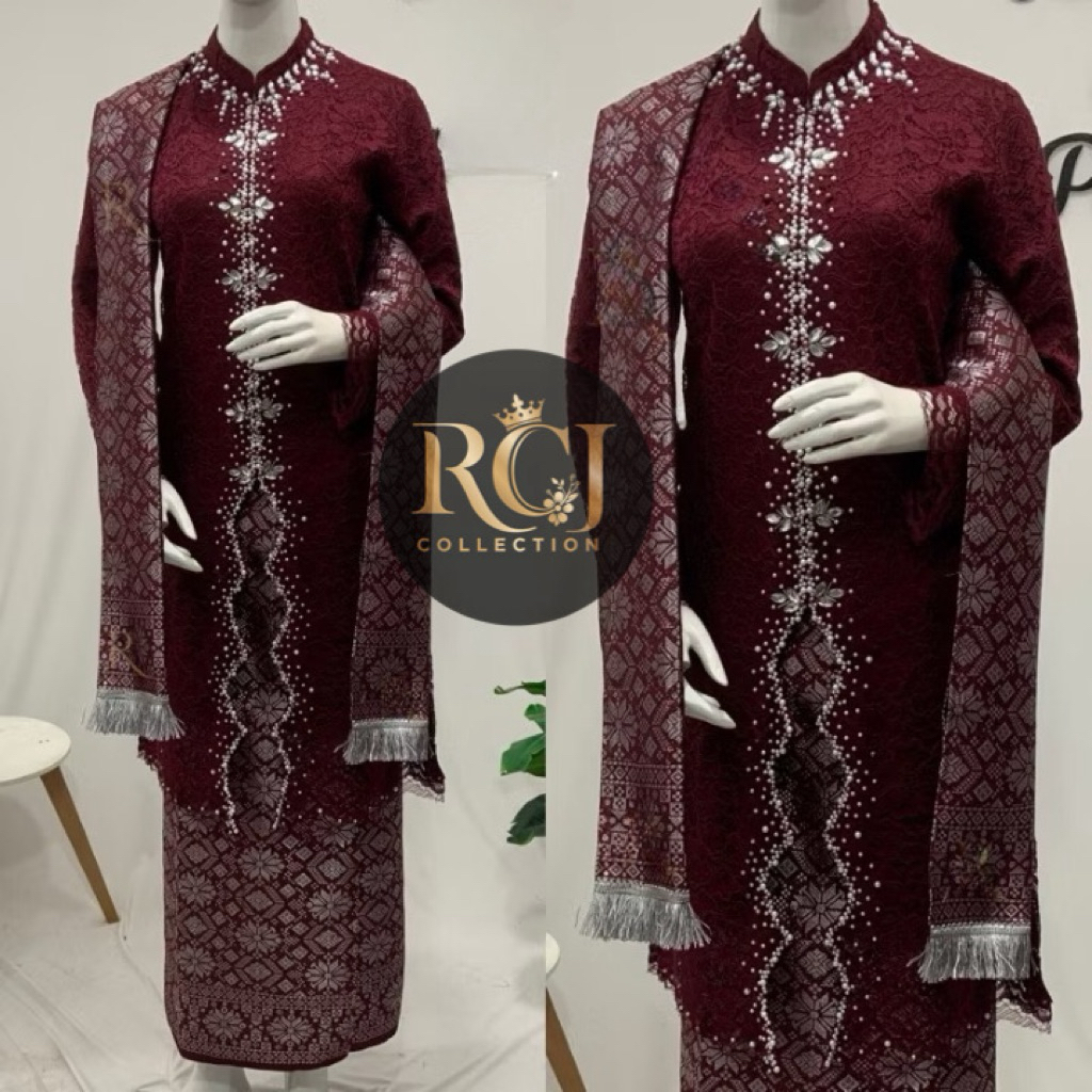 TERMURAH Tunik Busui Full Payet Model ZigZag Tunik Payet Kebaya Ibu Besan Kebaya Wisuda Kebaya
