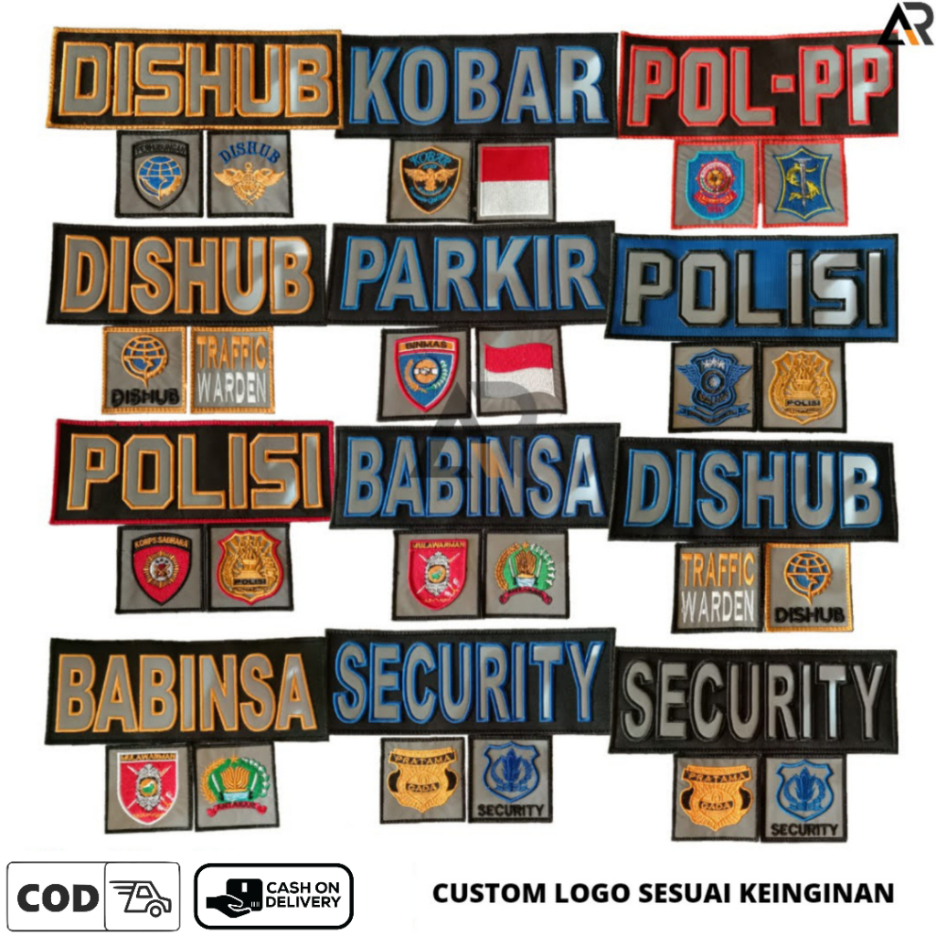 CUSTOM BORDIR LOGO/PACTH/NAMA/EMBLEM/TULISAN/BET - LOGO fulset lengkap ,CUSTOM TULISAN/PATCH BORDIR 