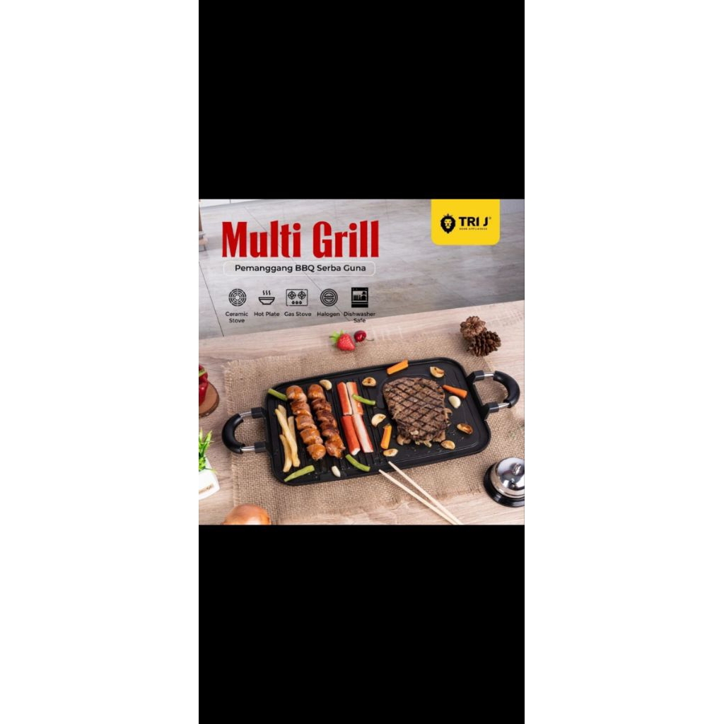 Multi Grill Pan Tri J || Pemanggang BBQ || Panggangan Serbaguna